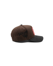 SI DIOS QUIERE HAT-BROWN/BLACK- LEATHER BRIM