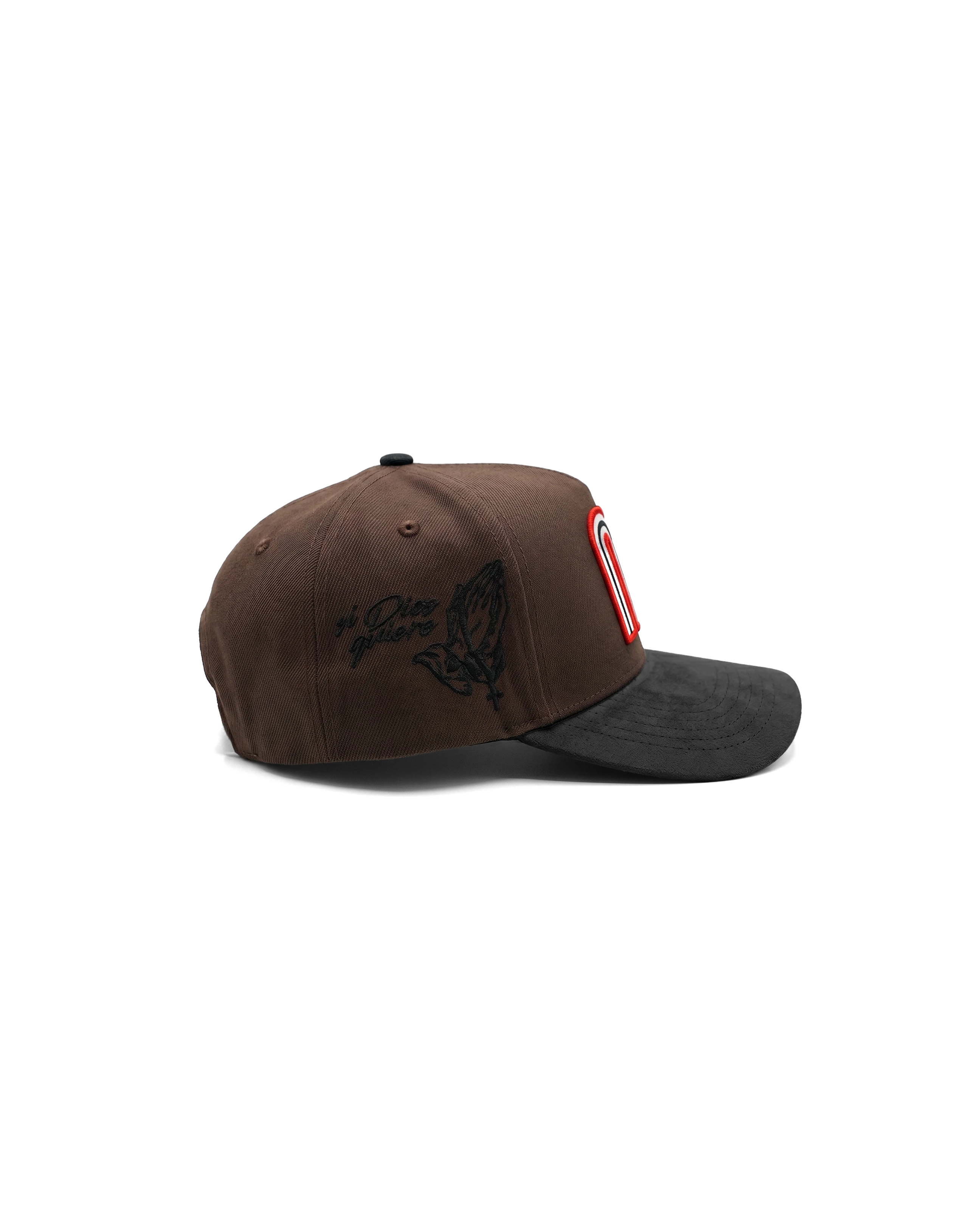 SI DIOS QUIERE HAT-BROWN/BLACK- LEATHER BRIM