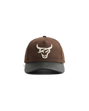 HONKER HAT- DARK BROWN/BLACK LEATHER BRIM