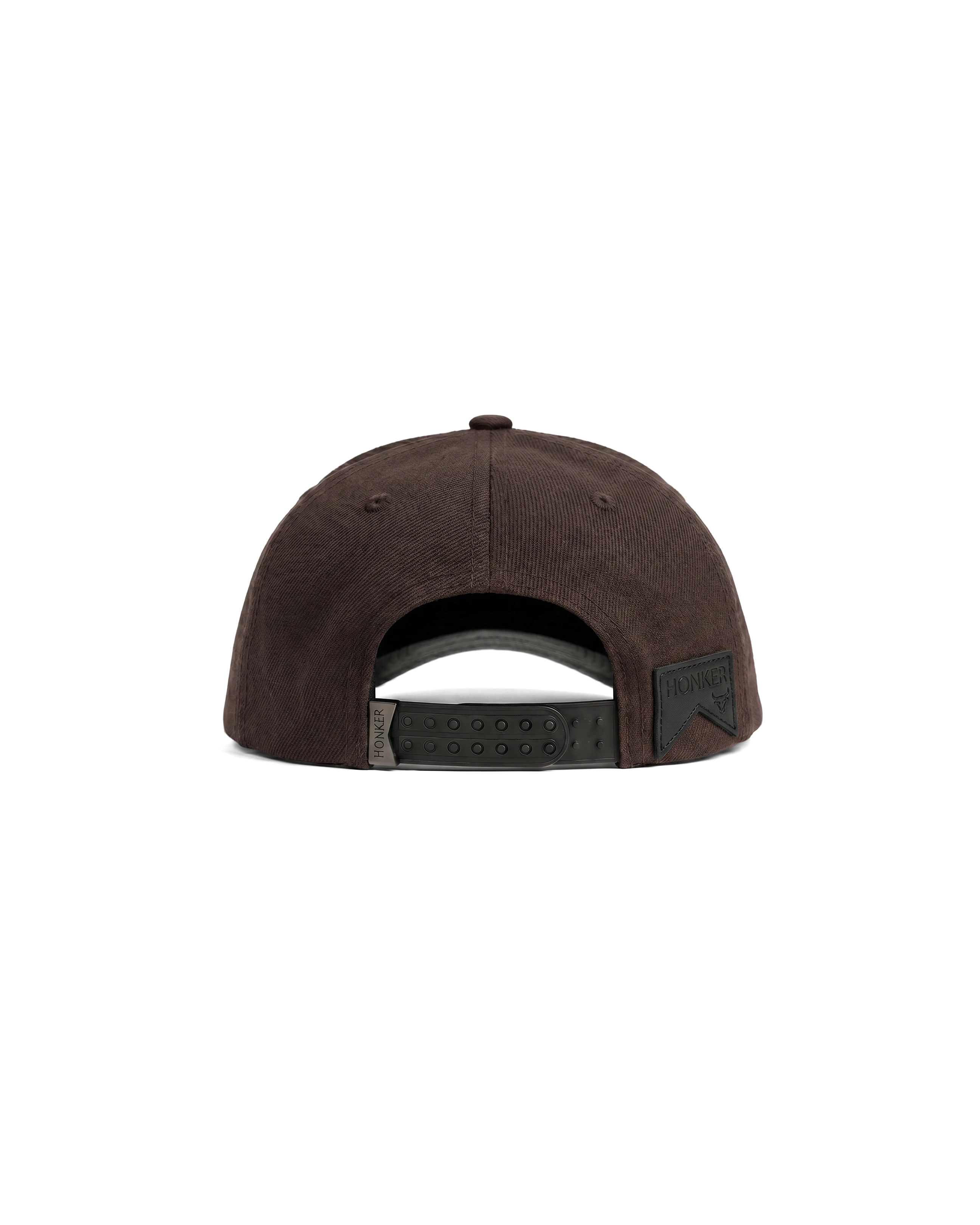 HONKER HAT- DARK BROWN/BLACK LEATHER BRIM