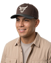 HONKER HAT- DARK BROWN/BLACK LEATHER BRIM