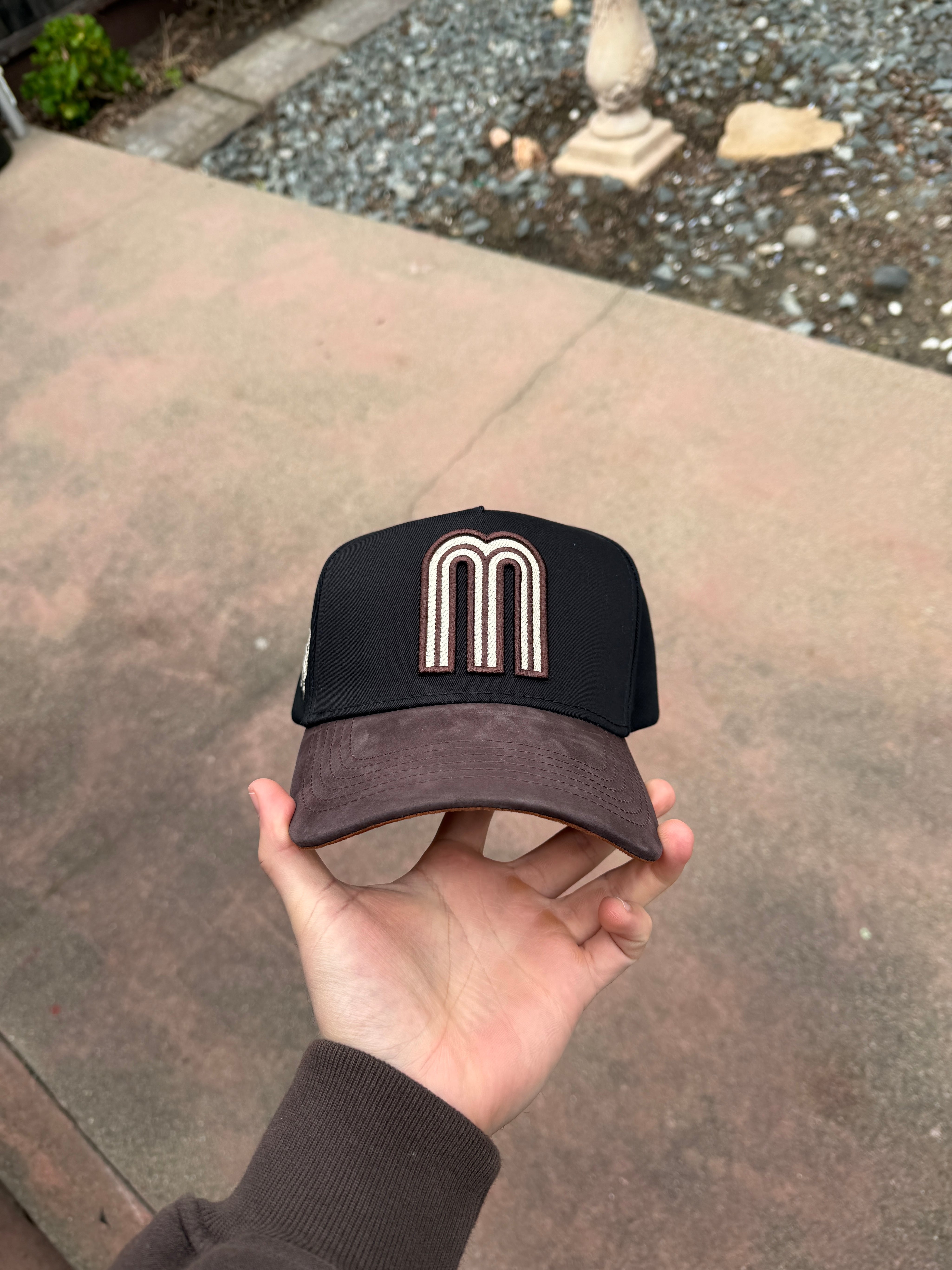 MEXICO SI DIOS QUIERE BLACK/BROWN LEATHER BRIM