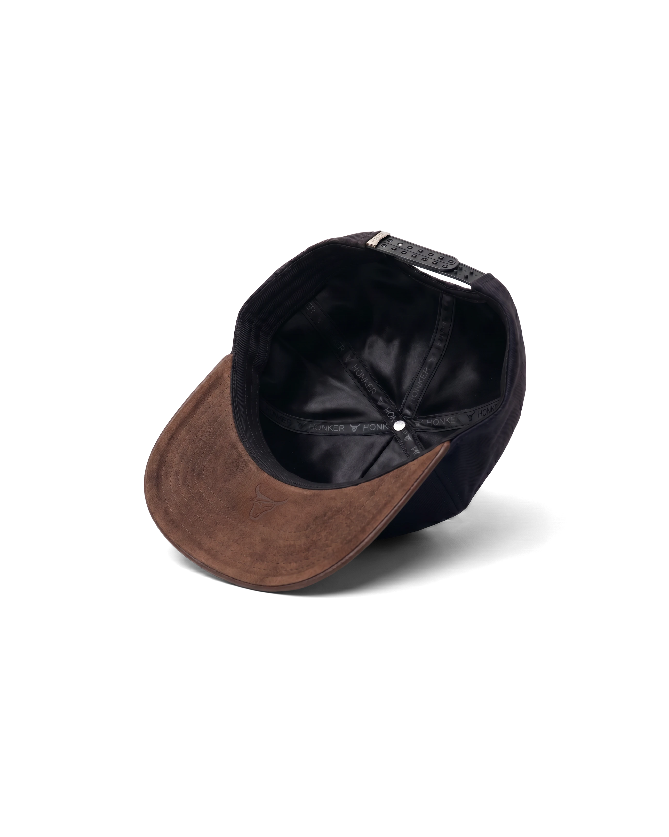 HONKER HAT- BLUE/BROWN - LEATHER BRIM