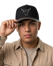 HONKER HAT- BLACK/BROWN LEATHER BRIM