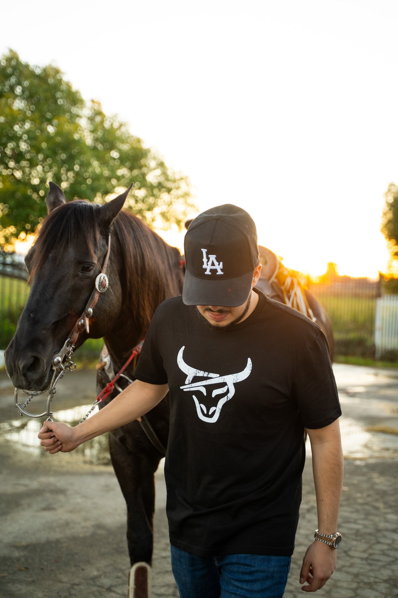Bull Logo t-shirt Black/white
