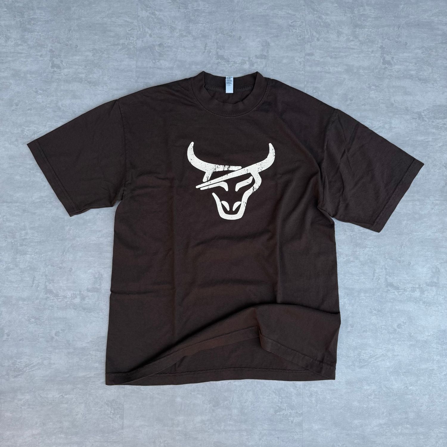 Bull Logo t-shirt brown/off white