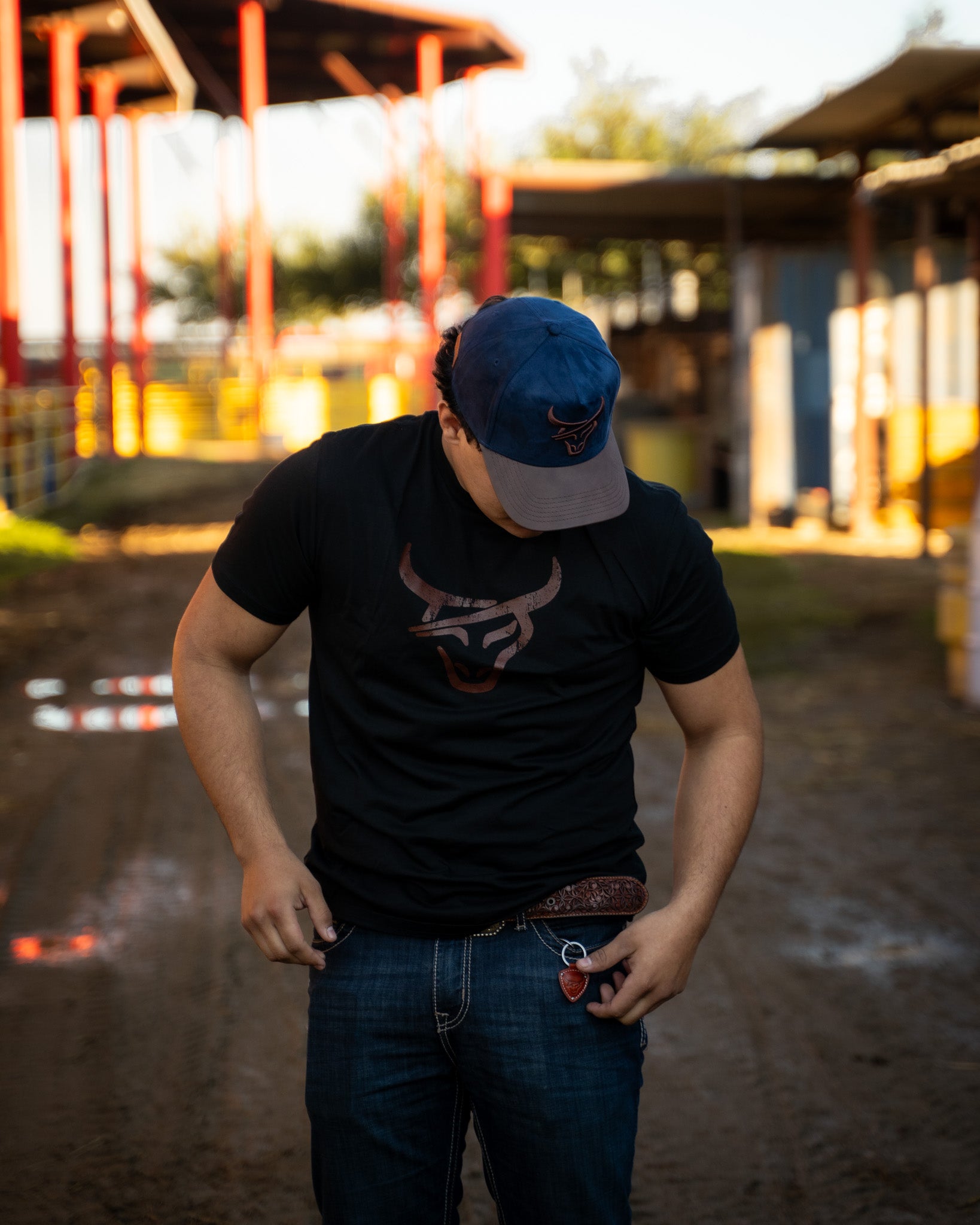 Bull Logo t-shirt Black/brown