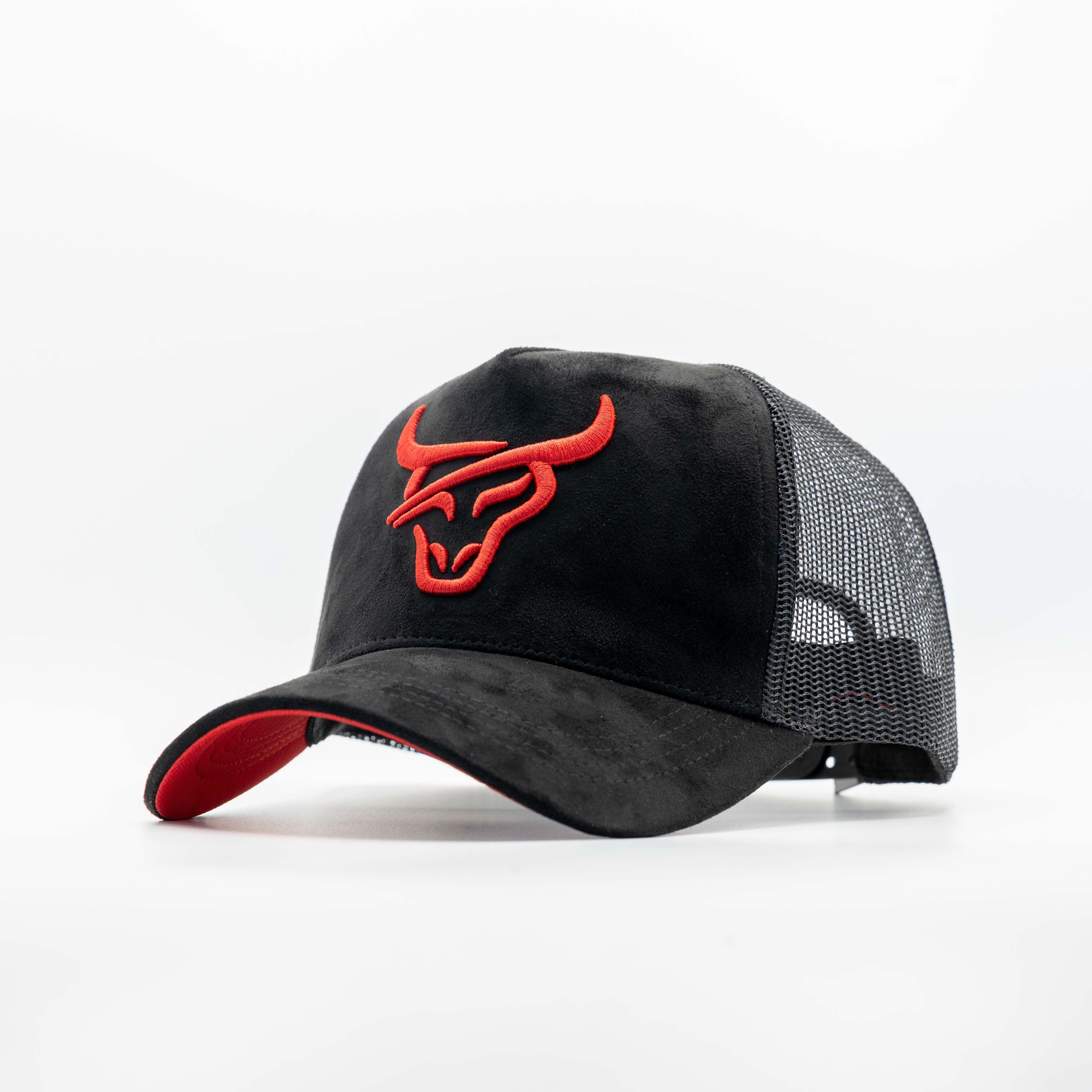 (PRE-ORDER SHIPS IN 1 TO 2 WEEKS ) BULL BLACK/RED SUEDE