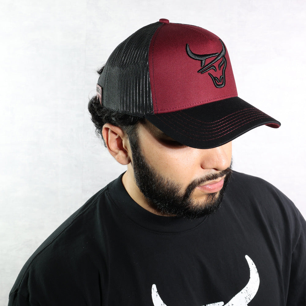 HONKER BULL HAT - MAROON/BLACK
