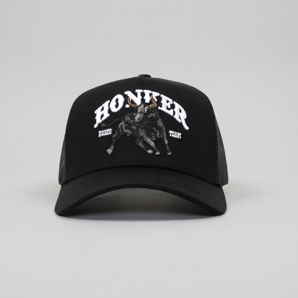 HONKER RODEO TEAM HAT - BLACK BULL