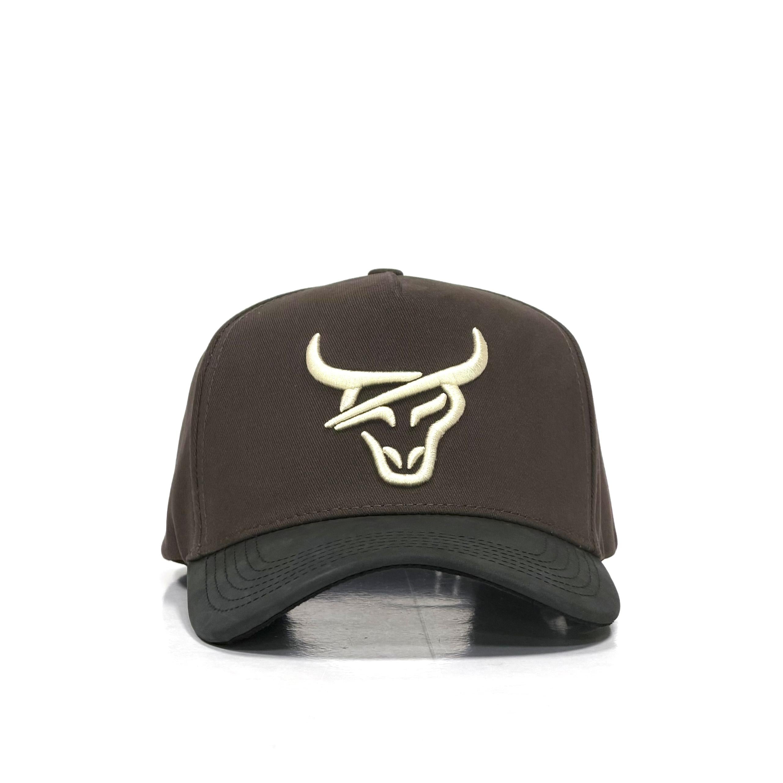 HONKER HAT- DARK BROWN/BLACK LEATHER BRIM