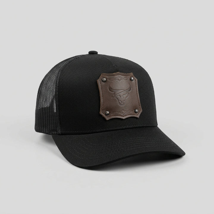 HONKER BULL HAT LEATHER PATCH - BLACK