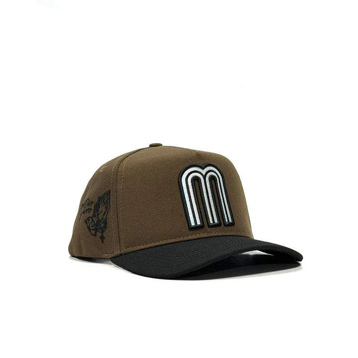 SI DIOS QUIERE HAT - BROWN/BLACK - WHITE LOGO