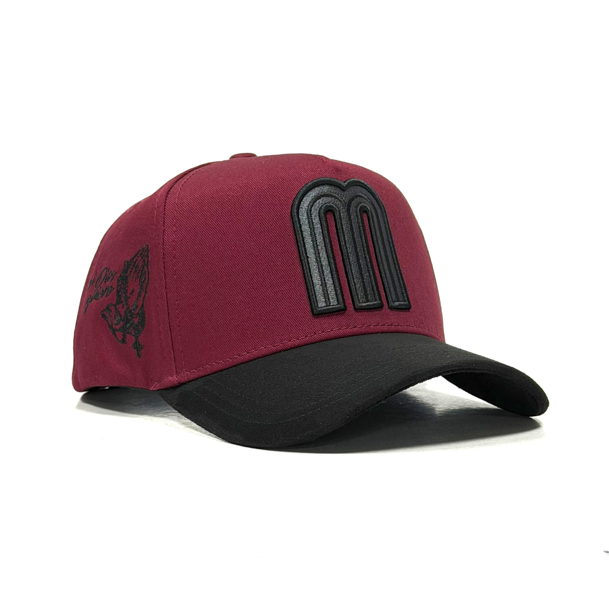 SI DIOS QUIERE HAT - MAROON/GRAY LOGO
