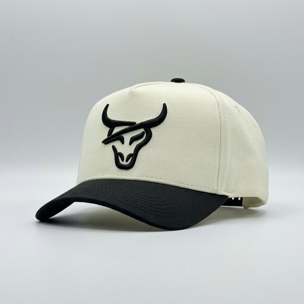 HONKER BULL HAT -  KHAKI/BLACK LOGO
