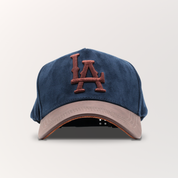 HONKER CLUB LA HAT  BLUE/BROWN LEATHER BRIM
