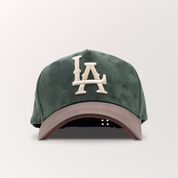 HONKER CLUB LA HAT -  GREEN/BROWN LEATHER BRIM