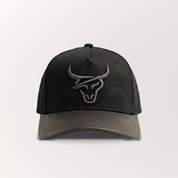 HONKER HAT- BLACK/BROWN LEATHER BRIM