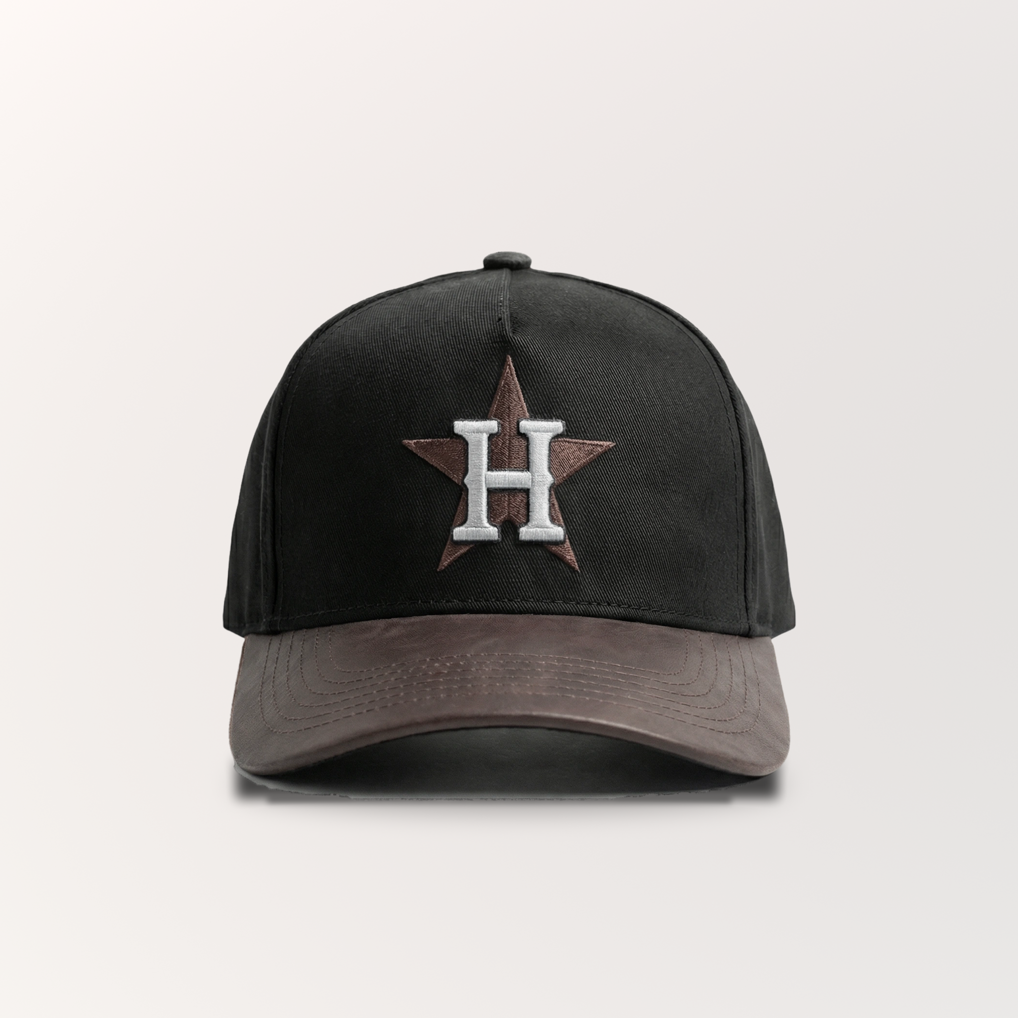 BROWN LEATHER BRIM