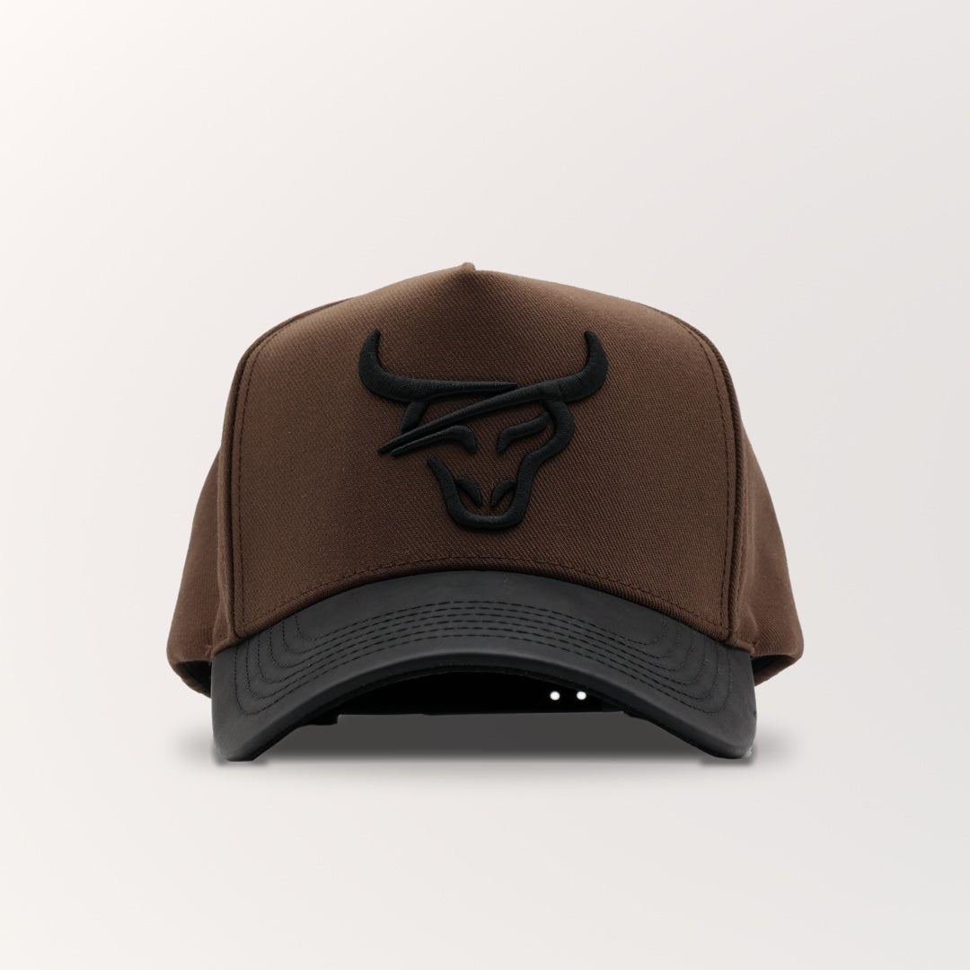HONKER BULL HAT  BROWN/BLACK LEATHER BRIM