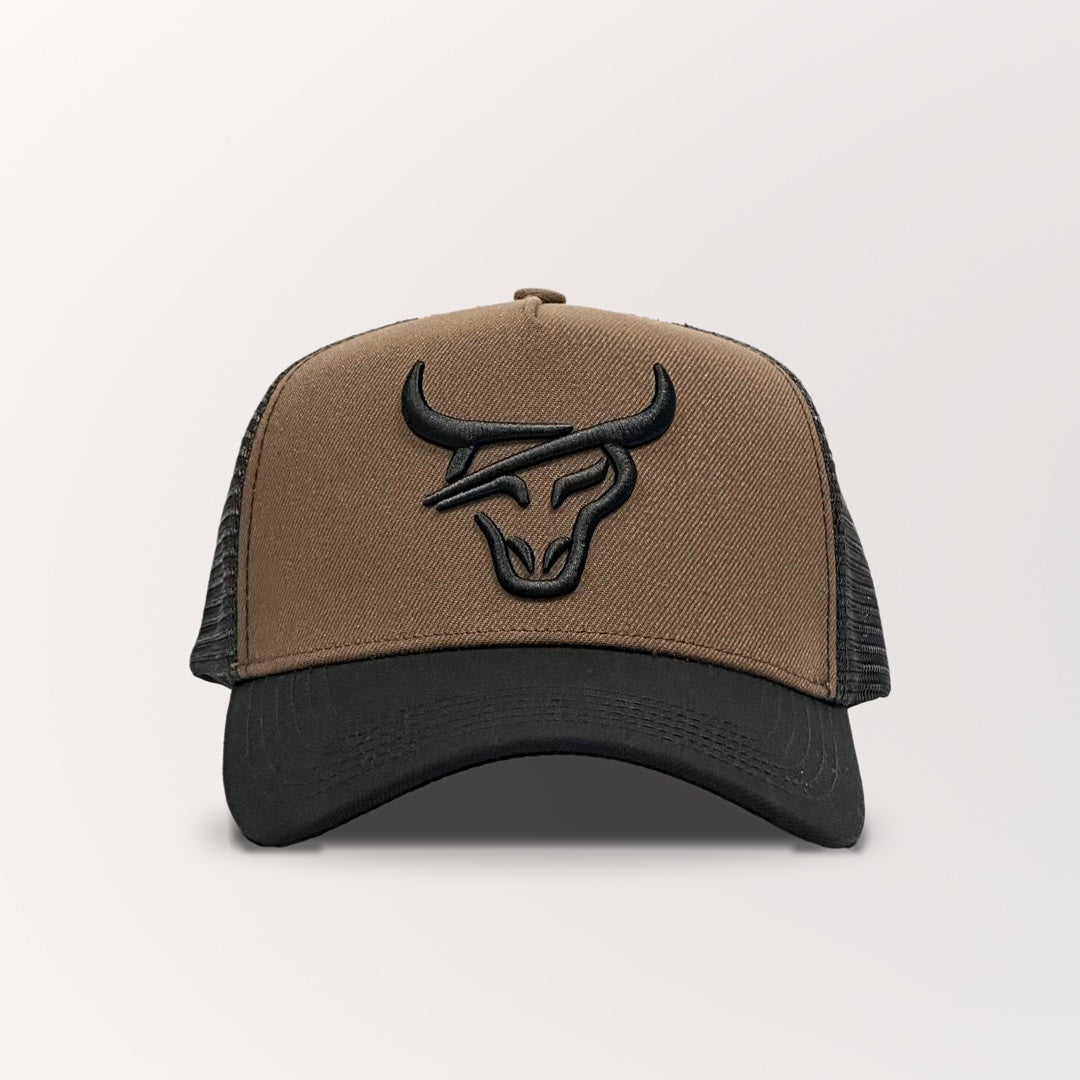HONKER BULL HAT BROWN/BLACK - MESH
