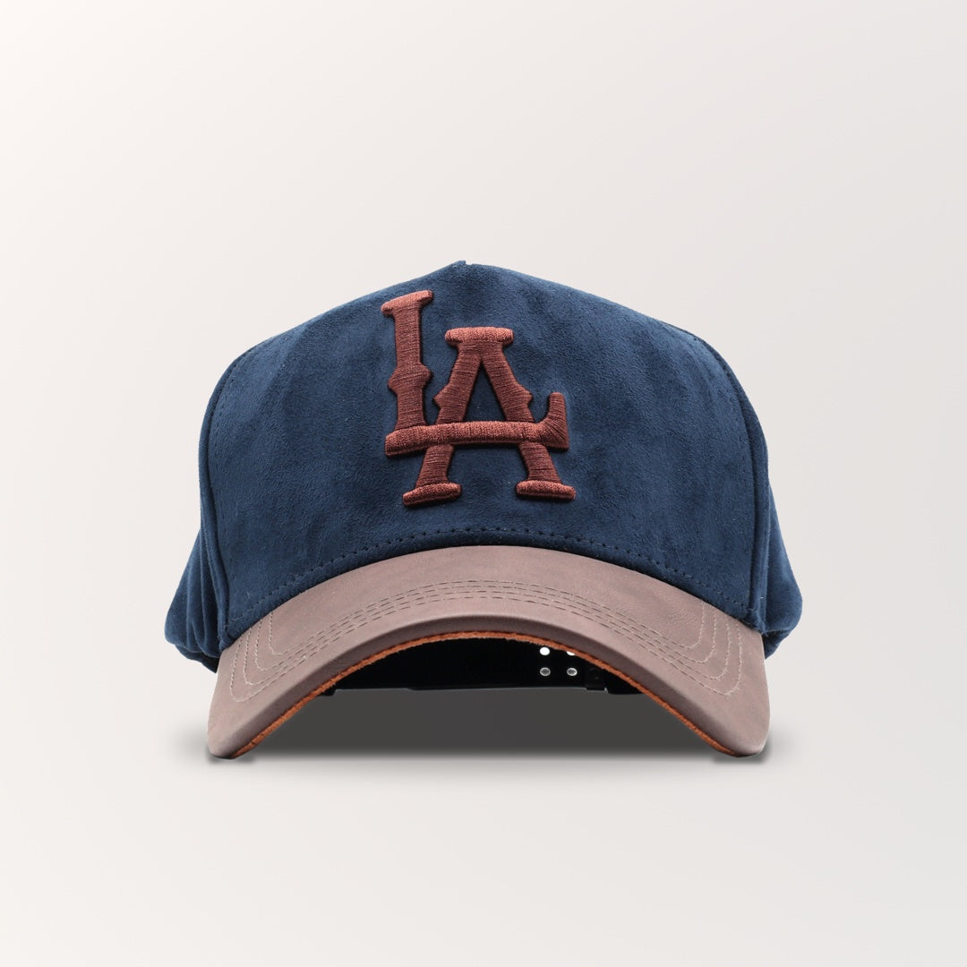 HONKER CLUB LA HAT  BLUE/BROWN LEATHER BRIM