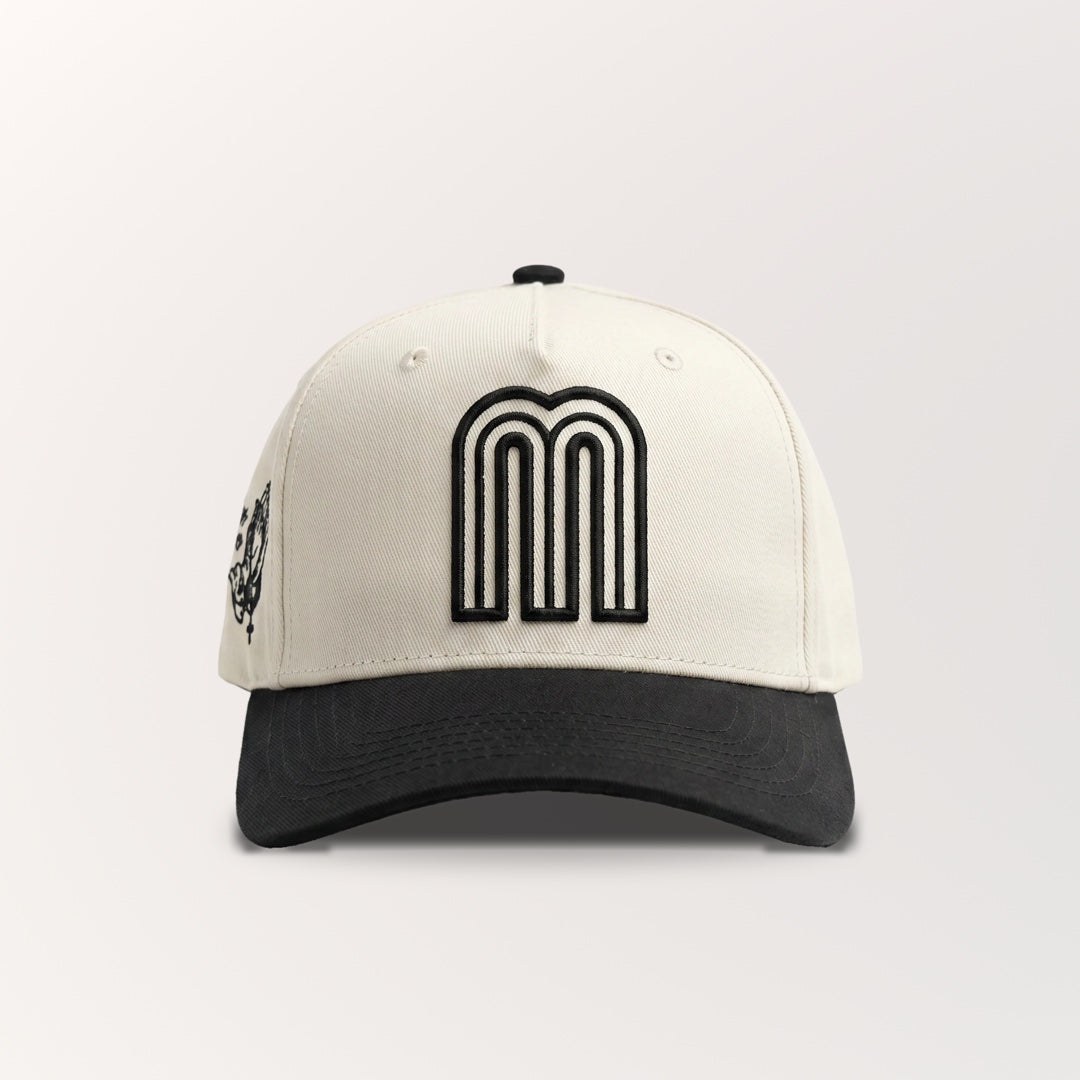 SI DIOS QUIERE HAT - KHAKI/BLACK LOGO
